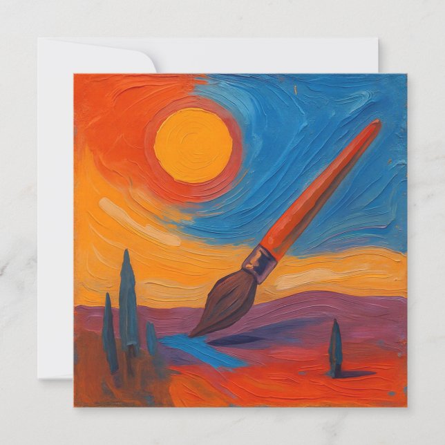 Cartão De Agradecimento Pincel dos Sonhos (Frente)