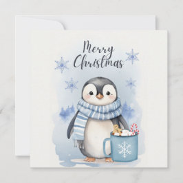 Cartão De Agradecimento Pinguim bonito 3