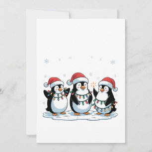 Cartão De Agradecimento Pinguim Bonito Vestindo o sobrenome do Pinguim do