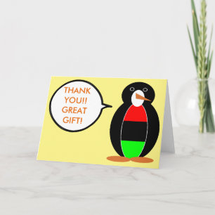 Cartão De Agradecimento Pinguim Ms Personalizado Diáspora Africana Falante