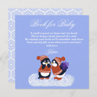 Cartão De Agradecimento Pinguim Winter Snow Birthday Book (Chá de fraldas