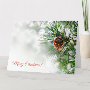 Cartão De Agradecimento Pinheiro coberto de neve