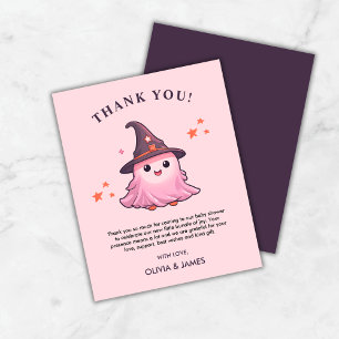 Cartão de agradecimento Pink A Little Boo Baby Sho