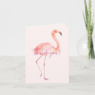Cartão De Agradecimento Pink Flamingo