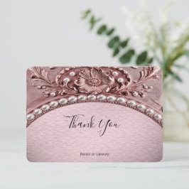 Cartão De Agradecimento Pink Flower Thank You Card