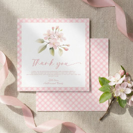 Cartão De Agradecimento Pink Girl Baby Shower Thank You