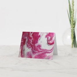 Cartão De Agradecimento Pink Marble Abstract Note Card