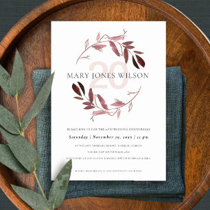 CARTÃO DE AGRADECIMENTO PINK PURPUNA FAUNA WREATH A QUALQUER ANO DE PLACA