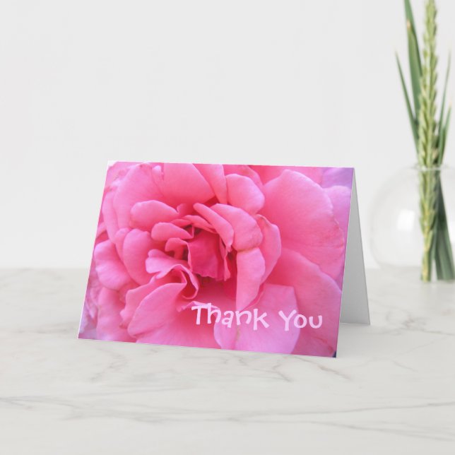 Cartão De Agradecimento Pink Thank You Card (Frente)