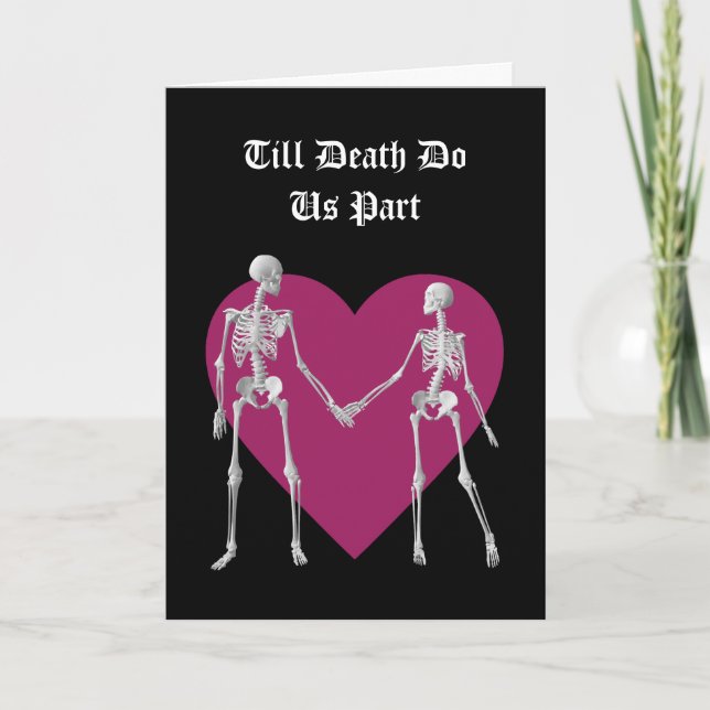 Cartão De Agradecimento Pink Till Death Do Us Part Valentine's Day Card (Frente)