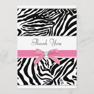 Cartão de agradecimento Pink Zebra