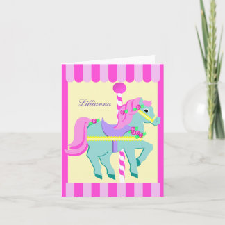 Cartão De Agradecimento Pintado Pony Obrigado