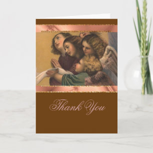 Cartão De Agradecimento Pintura de Ângulos de Vintagem