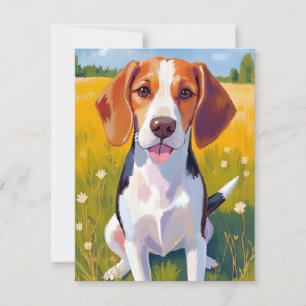 Cartão De Agradecimento Pintura de animal de estimação em aquarela do cão