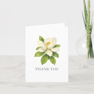 Cartão De Agradecimento Pintura de Flor de Magnólia Obrigado