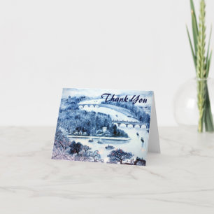 Cartão De Agradecimento pintura de porcelana chinesa obrigado bilhete