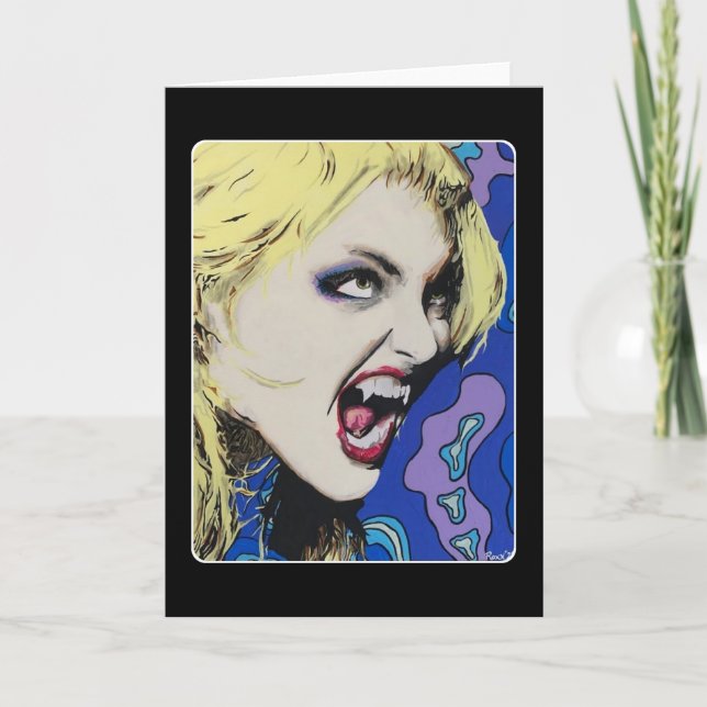 Cartão De Agradecimento Pintura do "Duro de Beijo" numa (Frente)