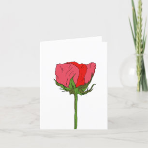 Cartão De Agradecimento Pintura do rosa