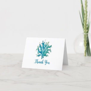 Cartão De Agradecimento Pintura personalizada de recifes de coral Obrigado