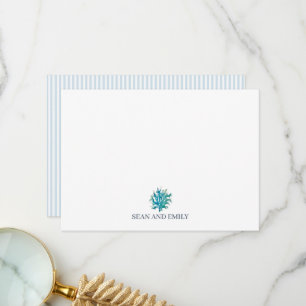 Cartão De Agradecimento Pintura Personalizada do Recife de Coral de Papela