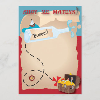 Cartão de Agradecimento Pirata