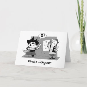 Cartão De Agradecimento Pirate Hangman Thank You Card