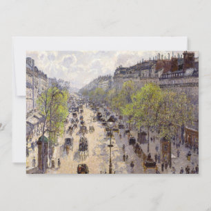 Cartão De Agradecimento Pissarro - Boulevard Montmartre, Primavera