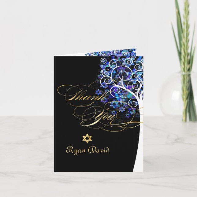 Cartão De Agradecimento PixDezines árvore de vida/obrigado que você/DIYbac (Frente)