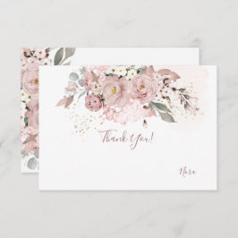 Cartão De Agradecimento PixDezines Dusty Rosa Obrigado