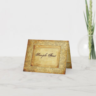 Cartão De Agradecimento PixDezines fidora damasco vintage/DIY fontes+cor!