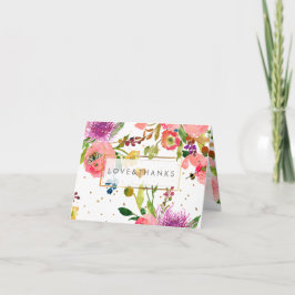 Cartão De Agradecimento PixDezines Floral Watercolor/Ranunculus/Thank You