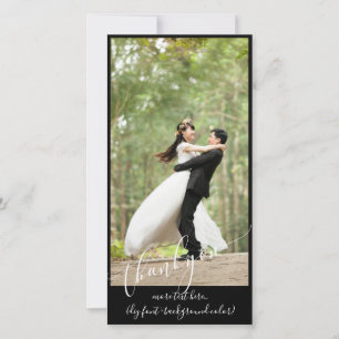 Cartão De Agradecimento PixDezines fundo de DIY / foto de casamento de agr