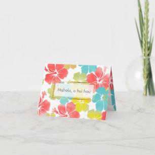 Cartão De Agradecimento PixDezines mahalo, o hui hou/hibiscus