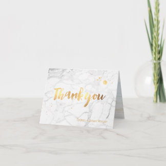 Cartão De Agradecimento PixDezines Marble+Brush Scripts thank you