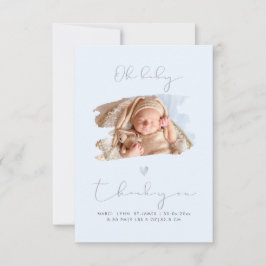 Cartão De Agradecimento PixDezines Oh Chá de fraldas Obrigado Faça Uma Cor