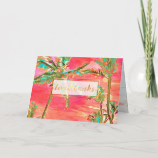 Cartão De Agradecimento PixDezines Vintage Hawaii/Thank You