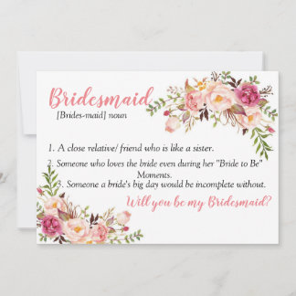 Cartão De Agradecimento Placa Bridesmaid