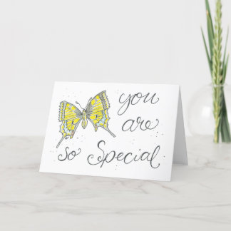 Cartão De Agradecimento Placa Butterfly