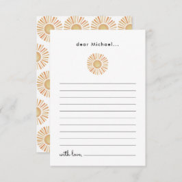 Cartão De Agradecimento Placa Cápsula Sun Sunshine Time