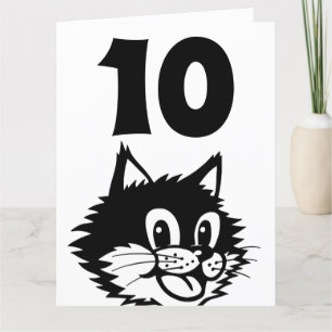 CARTÃO DE AGRADECIMENTO PLACA CAT DE 10 ANOS DE IDADE