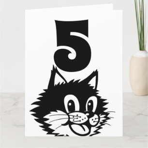 CARTÃO DE AGRADECIMENTO PLACA CAT DE 5 ANOS DE IDADE