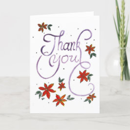 Cartão De Agradecimento Placa de Aquarela