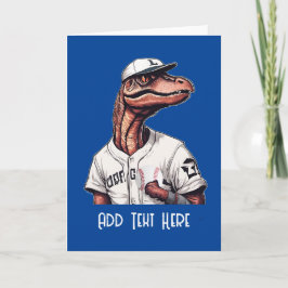Cartão De Agradecimento Placa de Baseball Dinossauro Personalizada