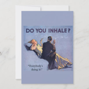 Cartão De Agradecimento Placa De Casal De Glamor De 1920 Você Inala?