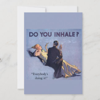 Cartão De Agradecimento Placa De Casal De Glamor De 1920 Você Inala?