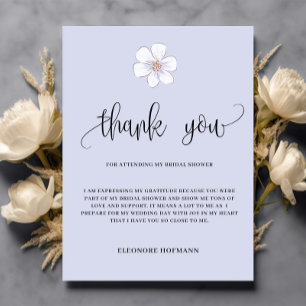 Cartão De Agradecimento Placa de Chá de panela Purple Floral Obrigado