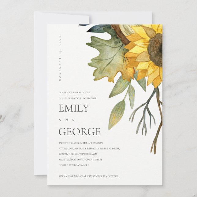 Cartão De Agradecimento PLACA DE CHÁ FLORAL AMARELO SUNFLOWERp (Frente)