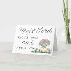 Cartão De Agradecimento Placa de Cogumelo de Aquarela