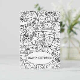 Cartão De Agradecimento Placa de Coloração de Portas Zen Doodle Engraçada