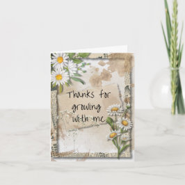 Cartão De Agradecimento Placa de Dia de as mães do Estilo do Vintage Garde